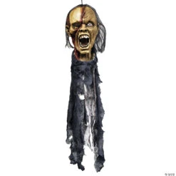 Large Hanging Head With Open Mouth Halloween Decoration