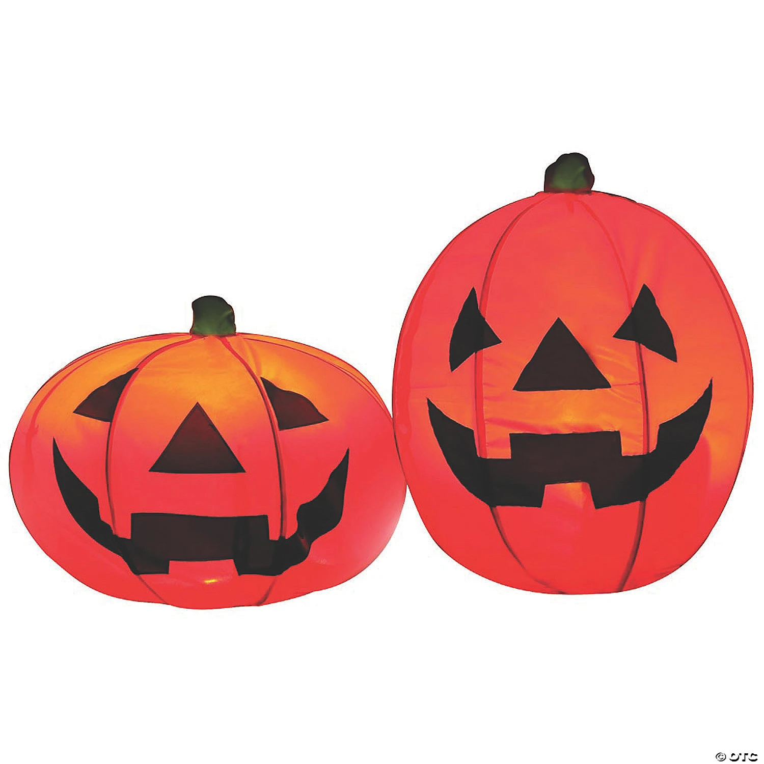 Lighted Pumpkin Yard Decorations - Set Of 2 1 Lighted Pumpkin Yard Decorations - Set Of 2