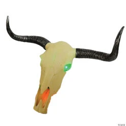 Lightup Longhorn Skull Decoration -Halloween Decoration Sale lightup longhorn skull decorationss45145 a03