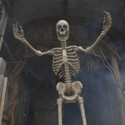 8' Towering Skeleton With Projection Eyes -Halloween Decoration Sale mr123682 t01