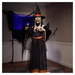7' Animated Whimsical Witch 5 7' Animated Whimsical Witch -Halloween Decoration Sale mr125067 t01