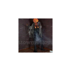 Animated Scorched Scarecrow With Fog Machine -Halloween Decoration Sale mr127030 t01