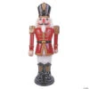 Outdoor 36" Red & White Nutcracker With Moving Arms