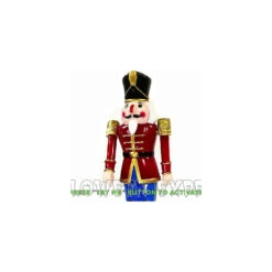 Red & Blue Nutcracker With Moving Arms -Halloween Decoration Sale pc36739rb t01