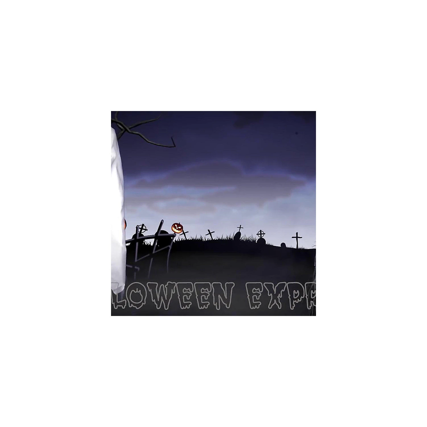 35" Animated Hanging Flying Ghost Decoration 5 35" Animated Hanging Flying Ghost Decoration - Image 5